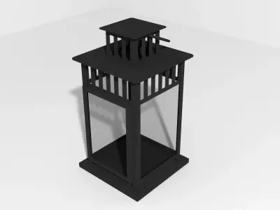 Candle lamp Low-poly 3D model