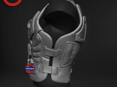 Sci fi character Torso armour v7 highpoly zbrush 3D model