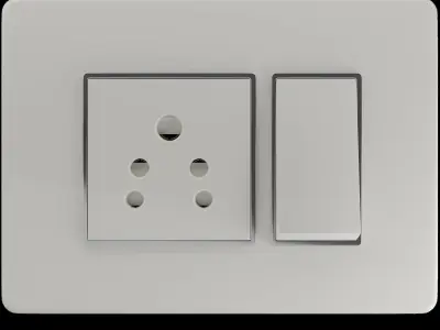 Socket with safety 3D model