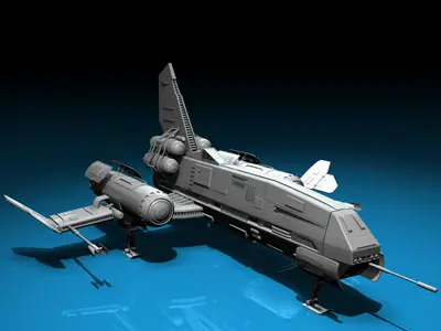 Space fighter 3D model