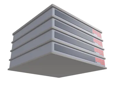 Cartoon Servers v2 004 Low-poly 3D model