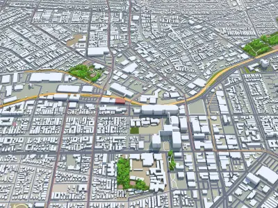 Inglewood California USA Low-poly 3D model