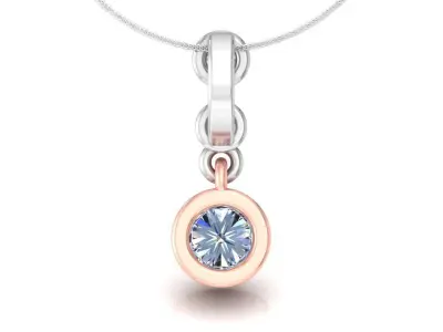 Simple light weight pendant with STL 3dm 3D print model