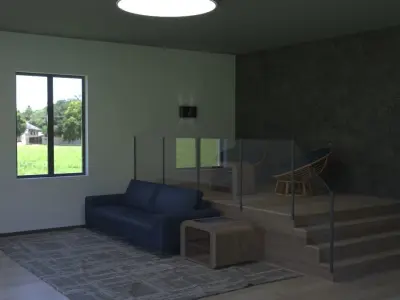 Minimal living room 3D model