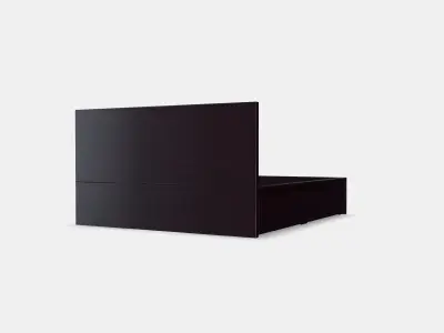 MALM Bed frame high w 4 storage boxes 13 Low-poly 3D model