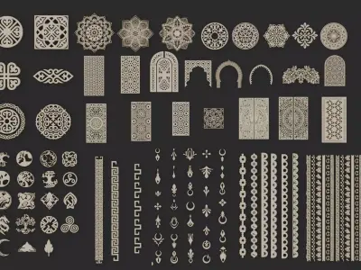 Decorative 3D Pattern Collection  3D model