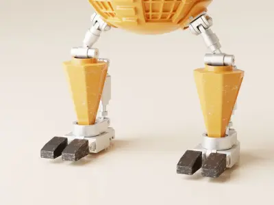 Robot V21 Low-poly 3D model