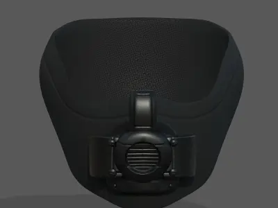 Gas mask respirator scifi futuristic 3d  Low-poly 3D model