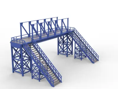 Pedestrian Bridge  3D model