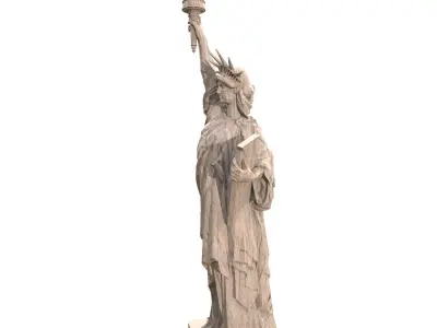 Statue of Liberty Ready Print model 3D model