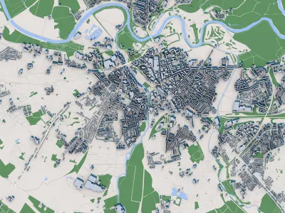 Carlisle City in England 3D model