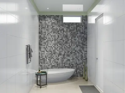 Bathroom interior concept Low-poly 3D model