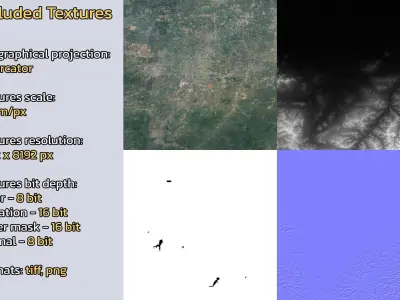 Zibo China City Landscape 3D Model 3D model