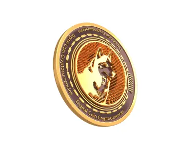 Husky Avax Coin v2 001 3D model