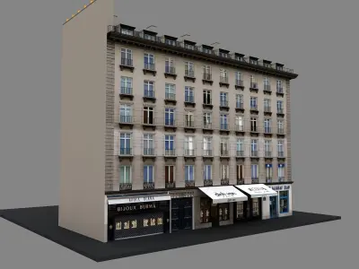 Typical Parisian Apartment 3d Building 02 3D model