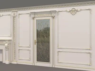 Wall Molding in Classic French style 42 3D model