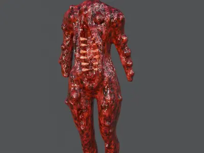 Alien Body Corpse 3D model