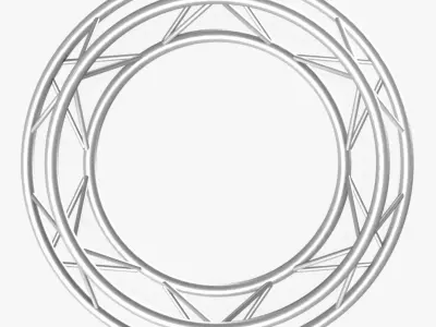 Circle Triangular Truss Full diameter 150cm  Free 3D print model