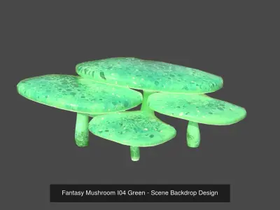 10 Fantasy Mushroom I Collection - Scene Backdrop Design 3D Model Pack