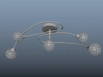 light chandleir glass new great long 3D model