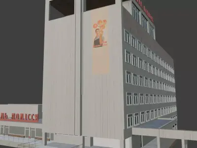 Hotel Polissya Before Pripyat 1986 3D model