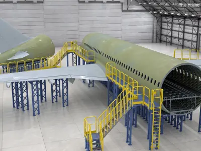  A320 Airbus Rear Fuselage With Tail Unit 