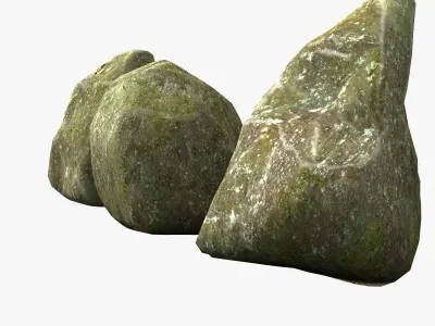 Mossy Rocks 3D model
