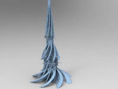  Modern Sci Tower Spiral Tall  3D model