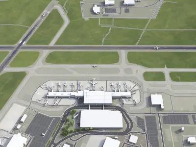 Ottawa Airport Low-poly 3D model