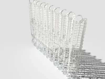 Lace Curtain Short 3D model