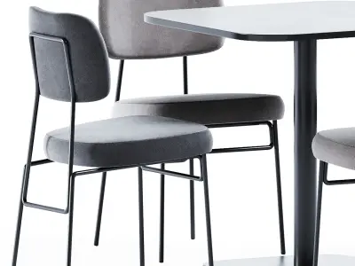 Foot Table and Kapoor Chair by Annud 3D model