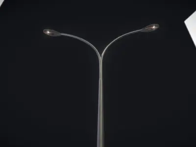 Sci-Fi Street Light 14 version 12 6m with pole 4 Low-poly 3D model