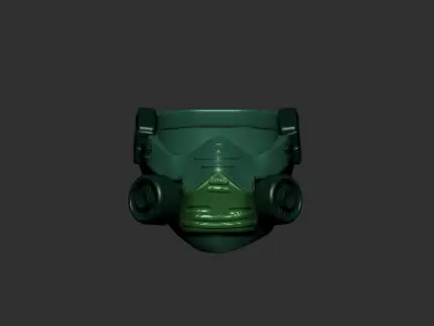 Gas mask helmet sculpt 3D model