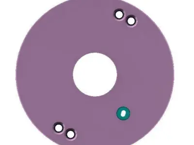 3D Printable Iris mechanism-3DP2BLROD10A Free 3D print model