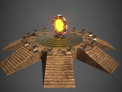 Star Gate Three  Low-poly 3D model
