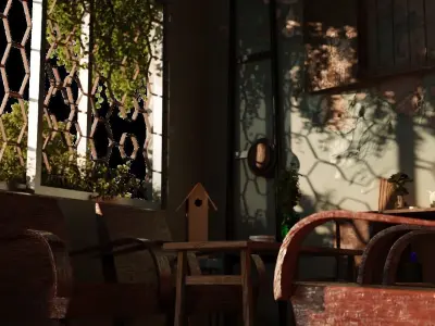 Vietnam old house Model  Low-poly 3D model