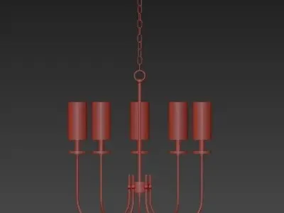 Monroe Collection Gold Chandelier 3D model