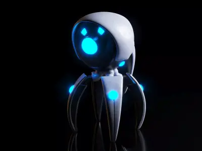scifi robot 3D model