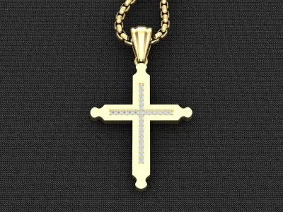 Cross Light Gold 3CP087 3DM STL 3D model