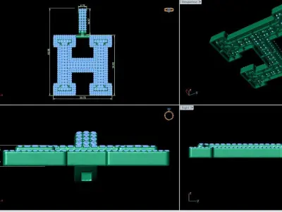 Alphabet Latter H Diamond Pendent 3D print model