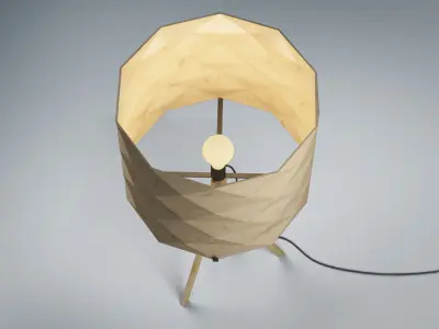 Lamp wooden 3D model