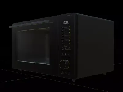 Black Microwave 3D model
