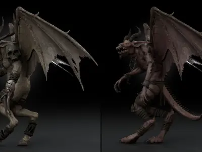 Shadowhowl Rigged Game Ready Low-poly 3D model