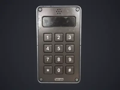 Keypad Lock Low-poly 3D model