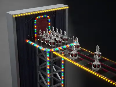 Squid Game the glass bridge in vip room 3D model