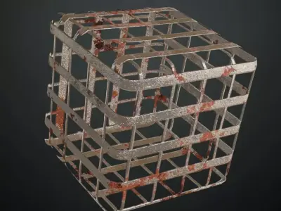 Rusted Metal Walkway PBR Seamless Texture