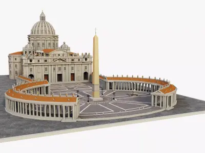 Piazza San Pietro Vatican 3D model