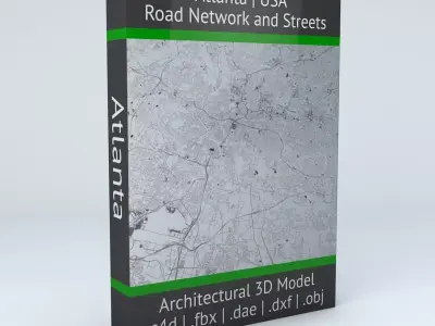 Atlanta Road Network and Streets 3D model