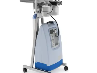 Medical Oxygen Tank 3D model