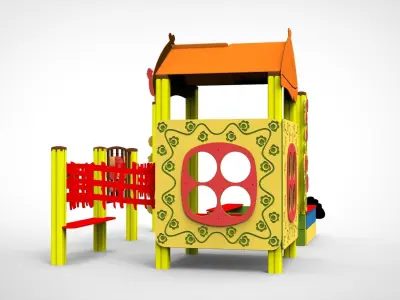 Playground for kids 3D model 19